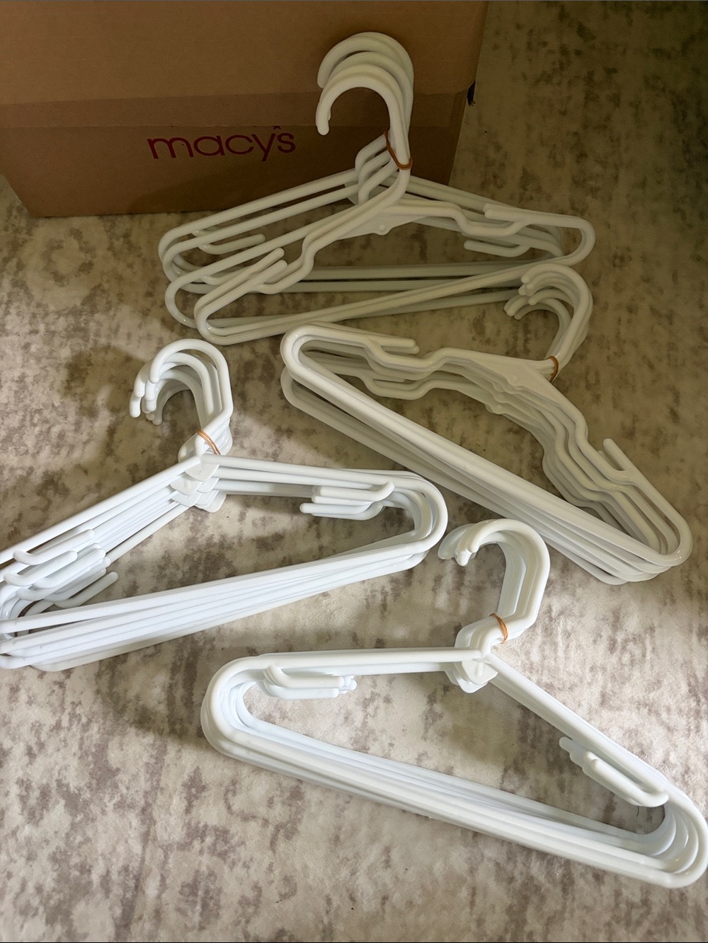 White Plastic Closet baby Hangers - Set of 36 Multipurpose Hangers